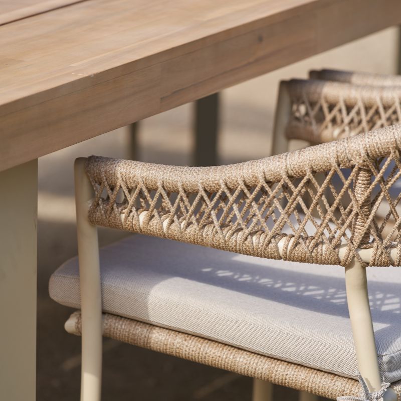 Pacific Lifestyle - Osaka Latte Outdoor 6 Seater Dining Set