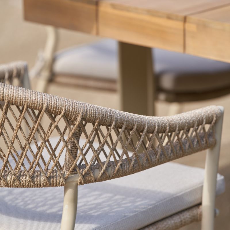 Pacific Lifestyle - Osaka Latte Outdoor 6 Seater Dining Set