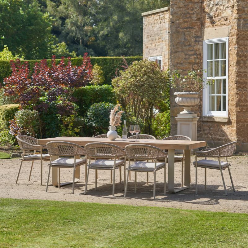 Pacific Lifestyle - Osaka Latte Outdoor 8 Seater Dining Set