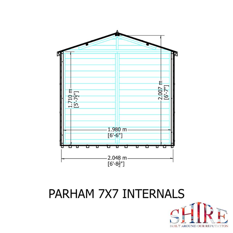 Shire Parham and Verandah 7x10 Summerhouse