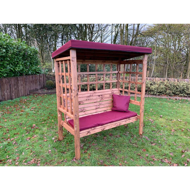 Bramham Three Seater Arbour Burgundy