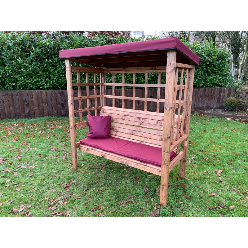 Bramham Three Seater Arbour Burgundy