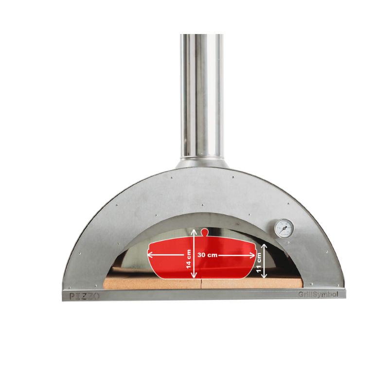GrillSymbol Stainless Steel Wood Fired Pizza Oven Pizzo-inox