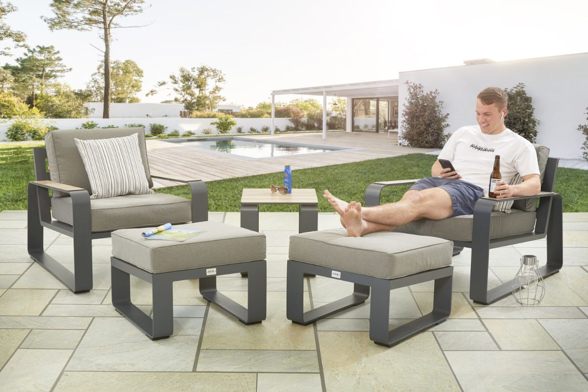 HEX Living Sandon Chair and Footstool Set