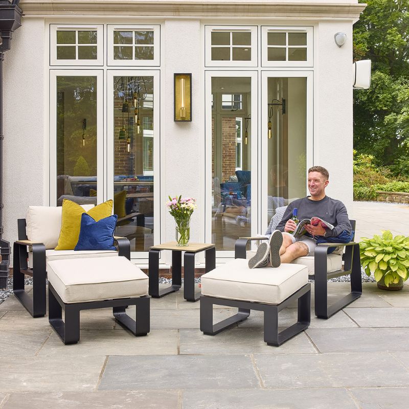 HEX Living Sandon Chair and Footstool Set