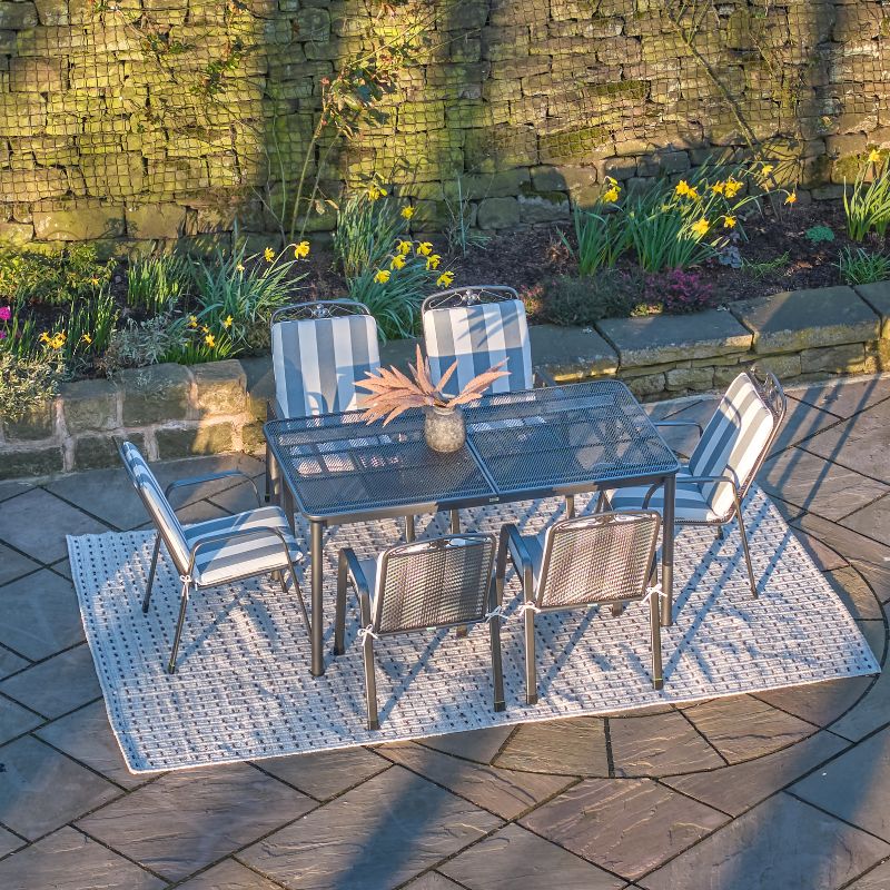Pacific Lifestyle - Savoy Extendable Rectangular 8 Seater Dining Set with Cushions