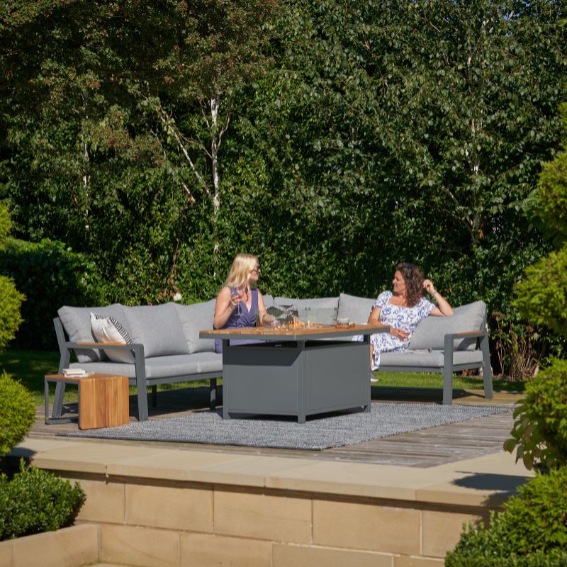 Pacific Lifestyle - Stockholm Anthracite Outdoor Corner Seating Set
