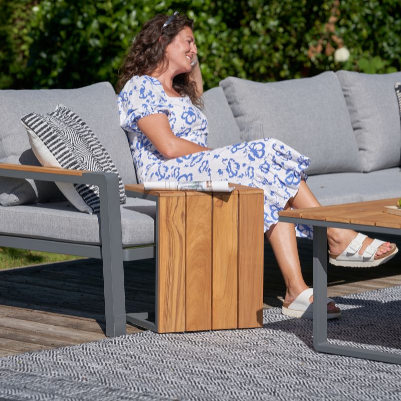 Pacific Lifestyle - Stockholm Anthracite Outdoor Corner Seating Set
