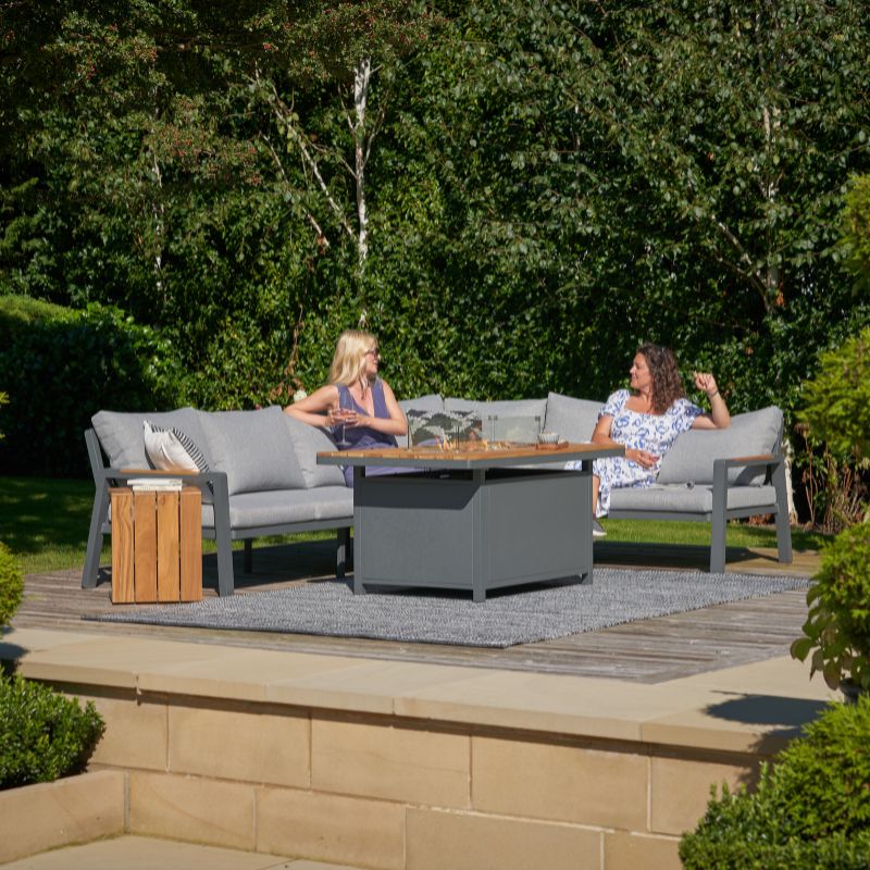 Pacific Lifestyle - Stockholm Anthracite Outdoor Corner Seating Set