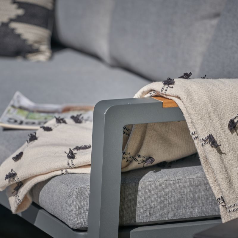 Pacific Lifestyle - Stockholm Anthracite Outdoor Corner Seating Set