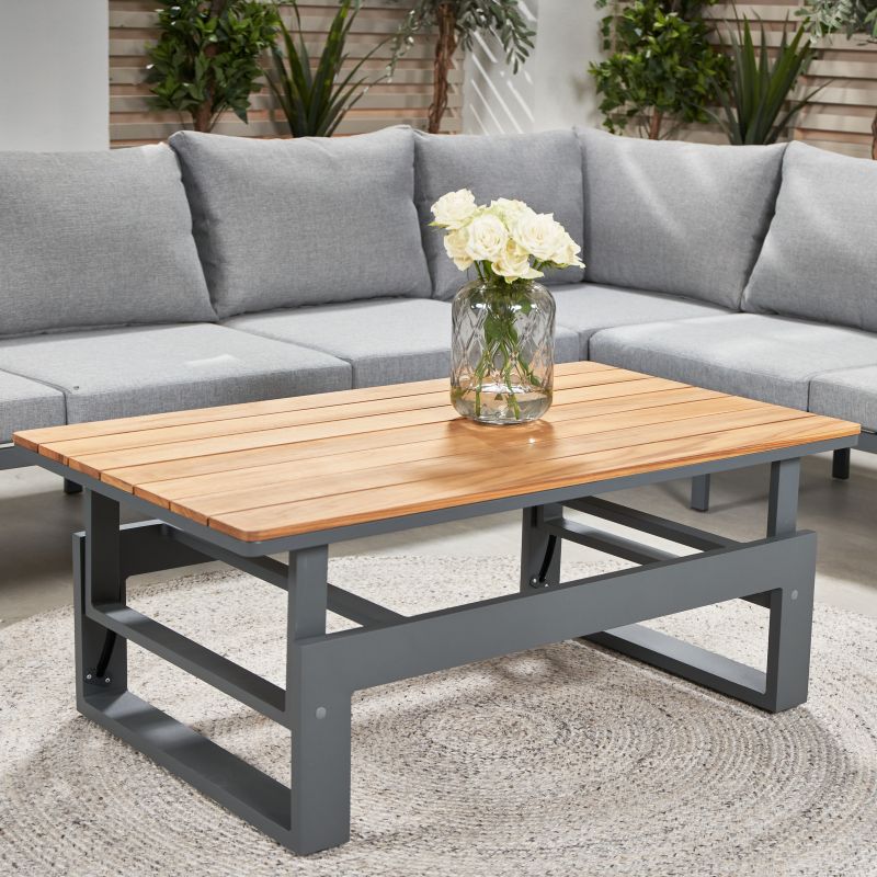 Pacific Lifestyle - Stockholm Anthracite Outdoor Corner Seating Set