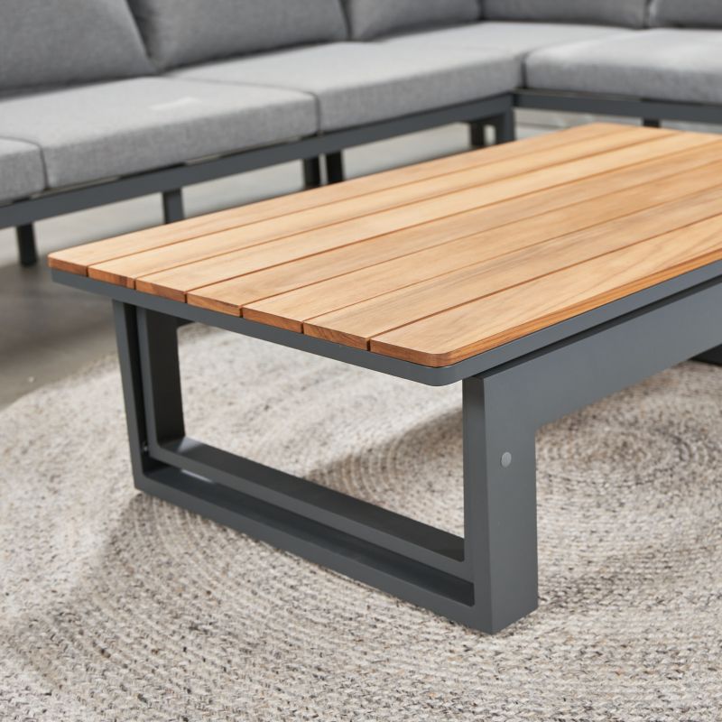 Pacific Lifestyle - Stockholm Anthracite Outdoor Corner Seating Set