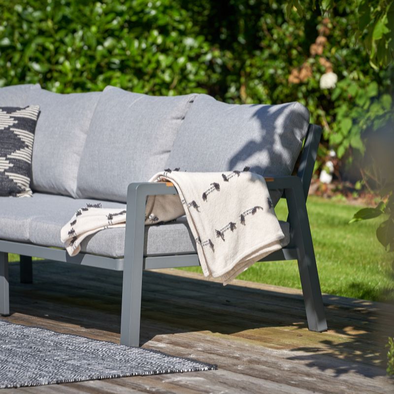 Pacific Lifestyle - Stockholm Anthracite Outdoor Corner Seating Set