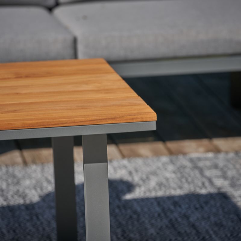 Pacific Lifestyle - Stockholm Anthracite Outdoor Corner Seating Set including Fire Pit Table