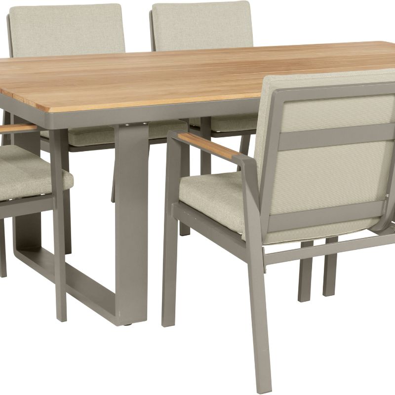 Pacific Lifestyle - Stockholm Limestone Outdoor 6 Seater Dining Set