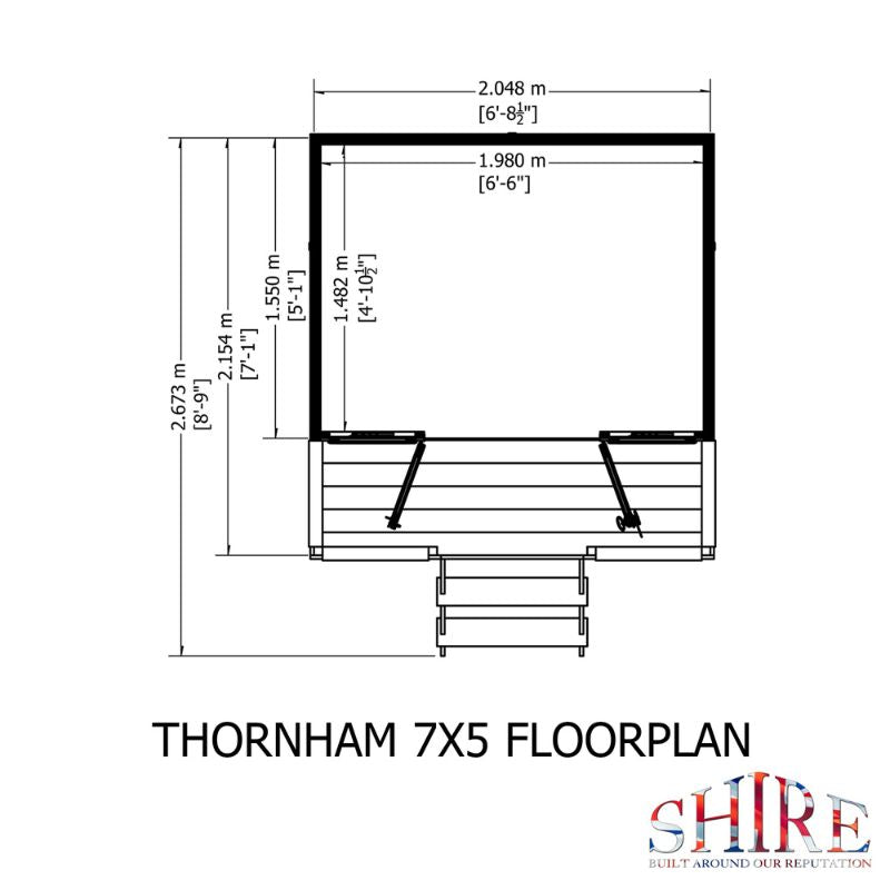Shire Thornham 7x7 with Verandah Summerhouse