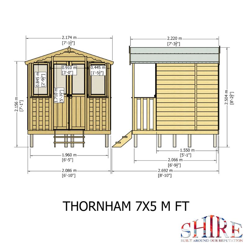 Shire Thornham 7x7 with Verandah Summerhouse