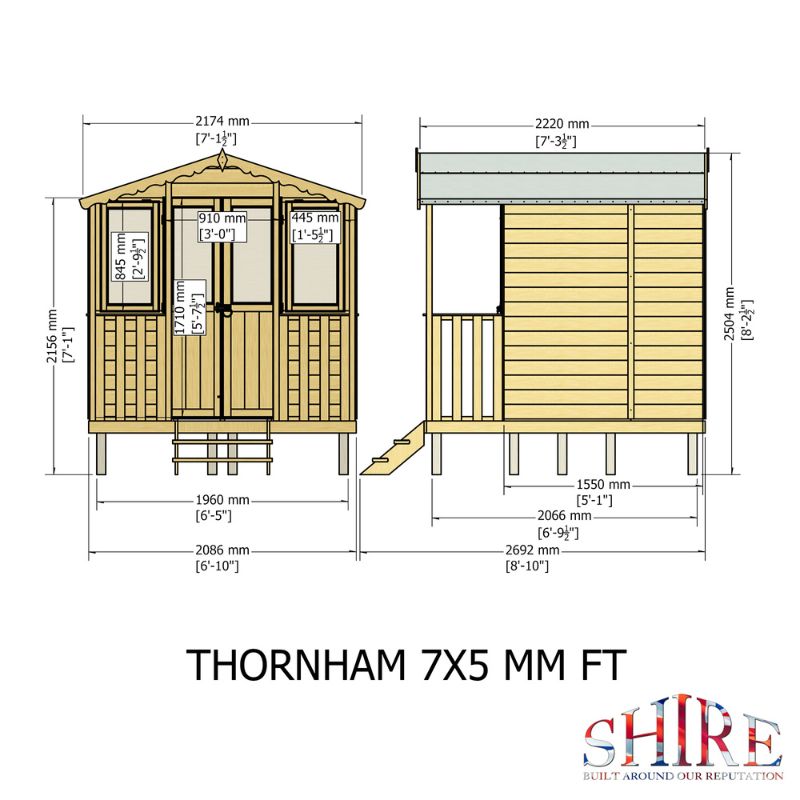 Shire Thornham 7x7 with Verandah Summerhouse