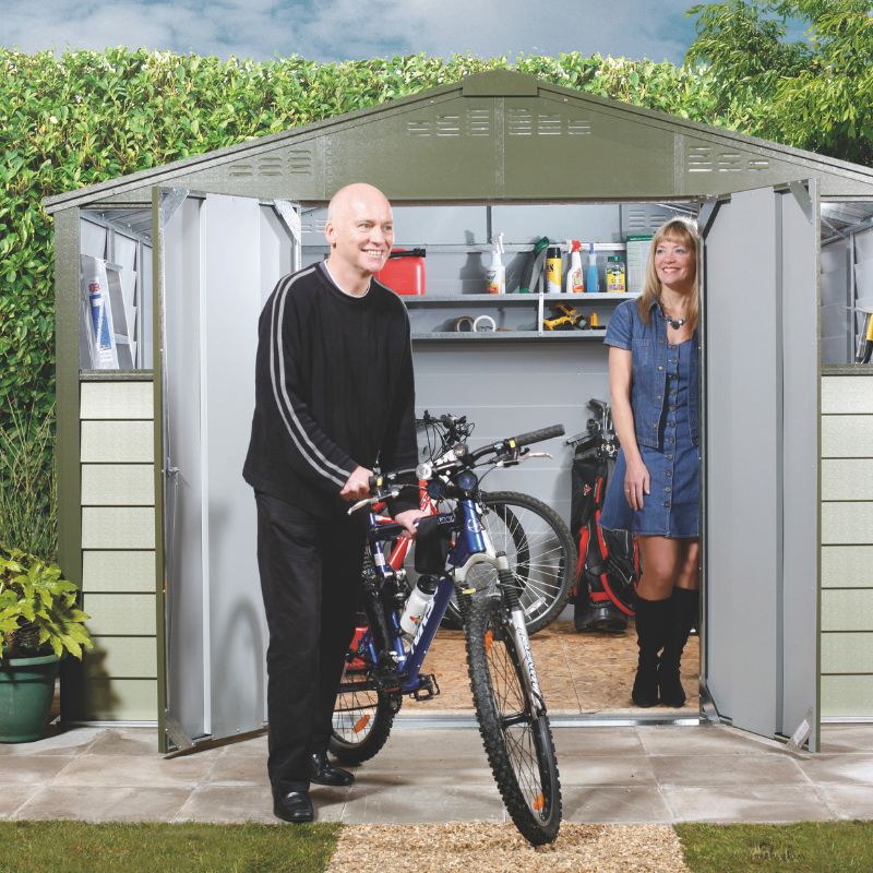 Trimetals Titan Apex 108 10ft X 8ft Metal Garden Shed