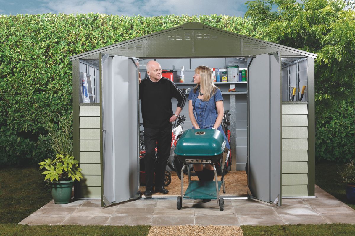 Trimetals Titan Apex 108 10ft X 8ft Metal Garden Shed