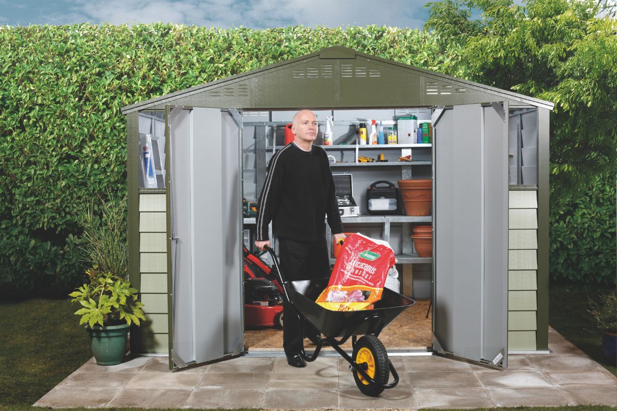Trimetals Titan Apex 108 10ft X 8ft Metal Garden Shed