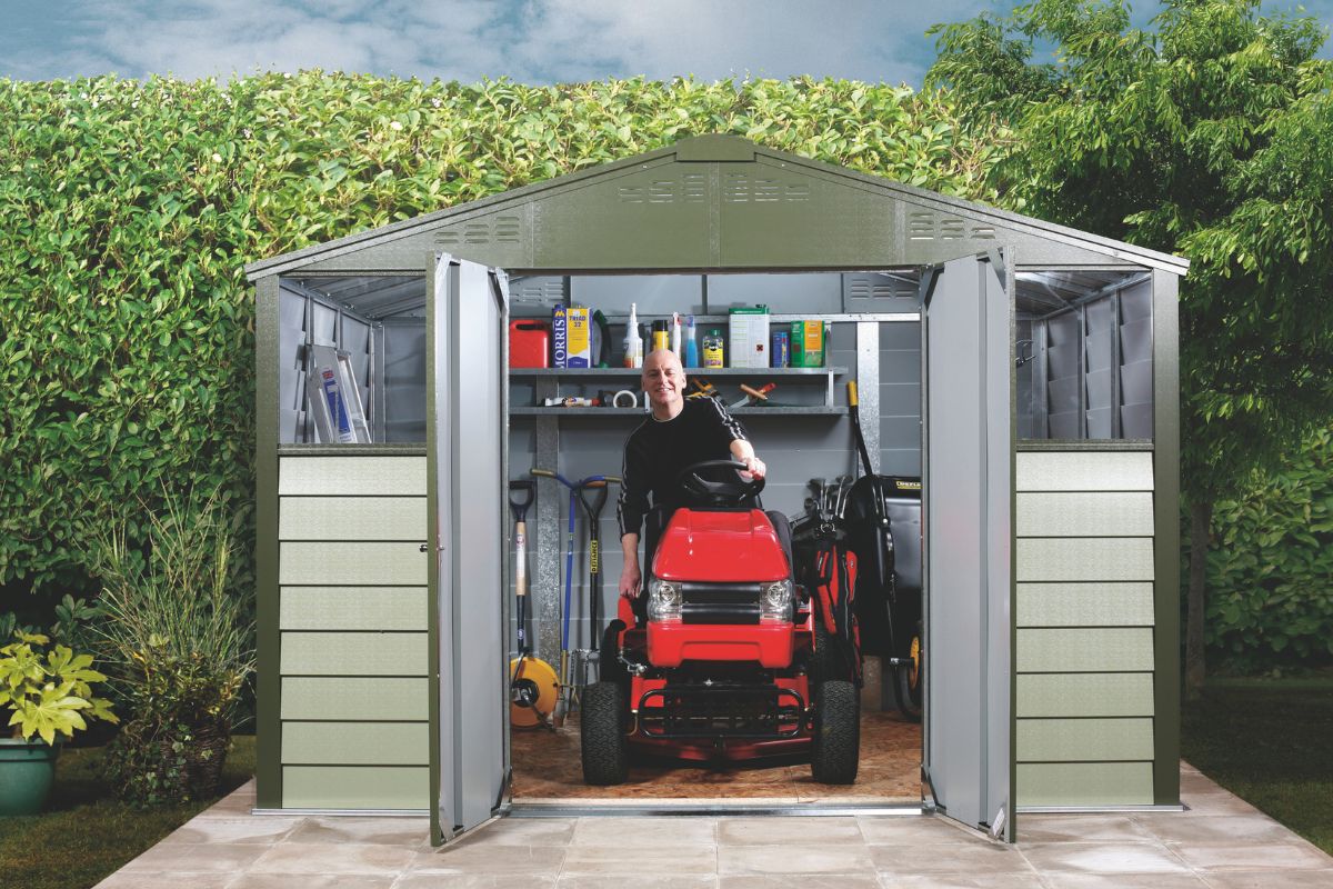 Trimetals Titan Apex 108 10ft X 8ft Metal Garden Shed