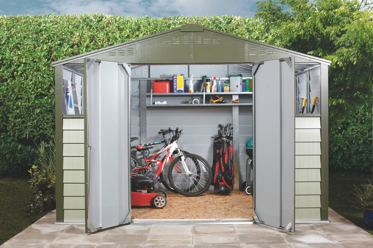 Trimetals Titan Apex 108 10ft X 8ft Metal Garden Shed