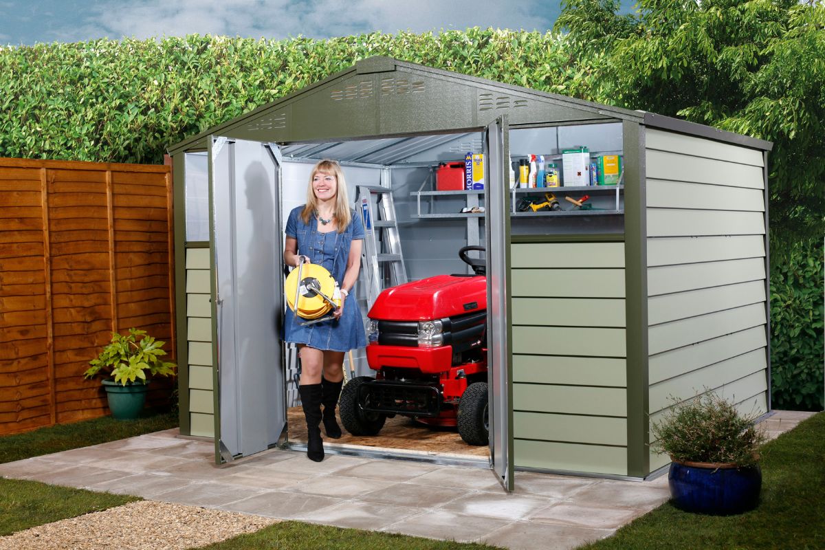 Trimetals Titan Apex 108 10ft X 8ft Metal Garden Shed