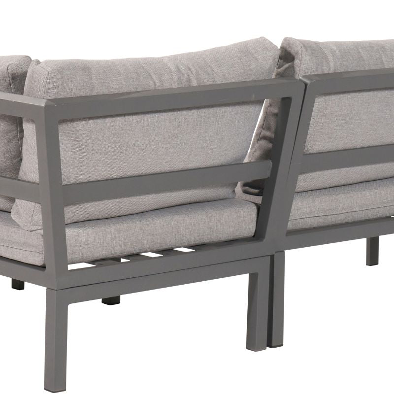 Pacific Lifestyle - Stockholm Anthracite Outdoor Corner Seating Set including Fire Pit Table
