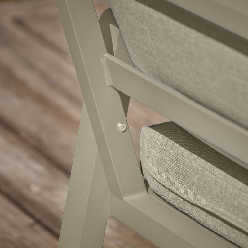 Pacific Lifestyle - Stockholm Limestone Outdoor Corner Seating Set including Fire Pit Table