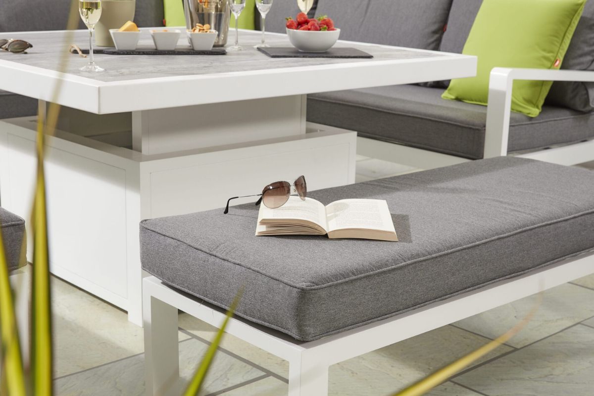 HEX Living Tutbury Dual Height Square Table with Two Sofas and Two Large Benches