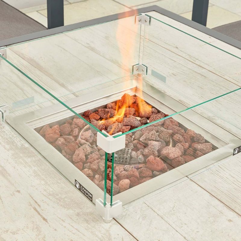 HEX Living Tutbury Fire Pit Table Set with Two Sofas and Two Chairs