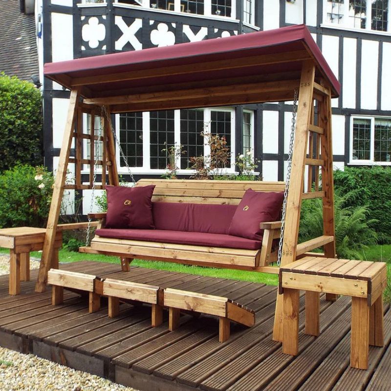 Charles Taylor - Dorset Three Seater Swing Burgundy