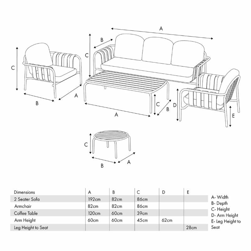 Pacific Lifestyle - Valletta Outdoor Seating Set
