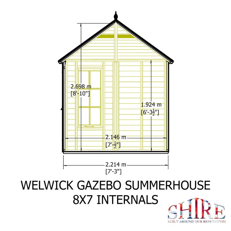 Shire Welwick 8x7 Summerhouse