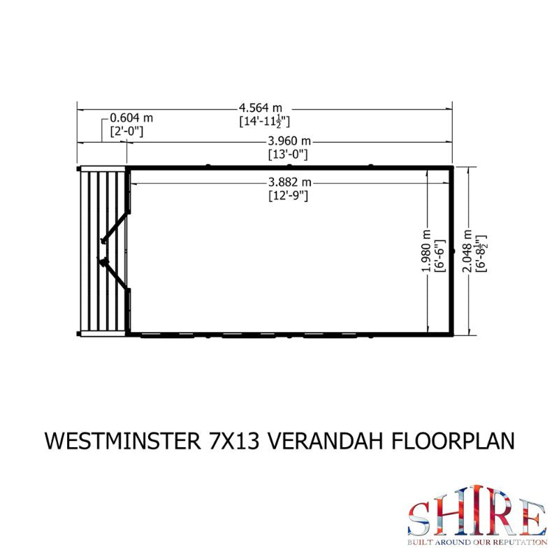 Shire Westminister and Verandah 15x7 Summerhouse