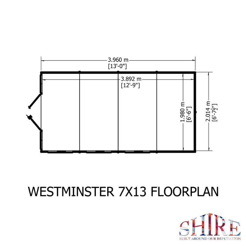 Shire Westminister 13x7 Summerhouse