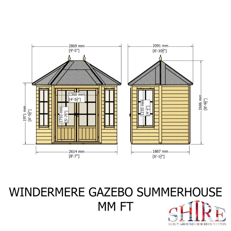 Shire Windermere 8x6 Summerhouse