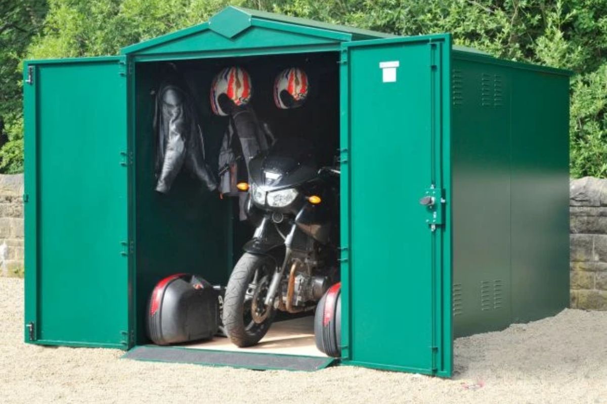 Asgard Centurion Motorbike Storage Shed 5ft 2" x 10ft 11" - Police Preferred Specification