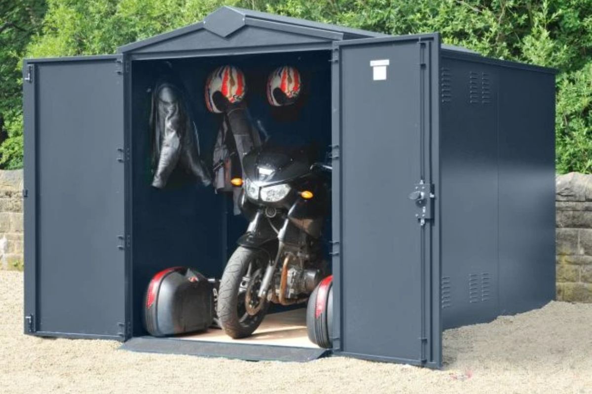 Asgard Centurion Motorbike Storage Shed 5ft 2" x 10ft 11" - Police Preferred Specification