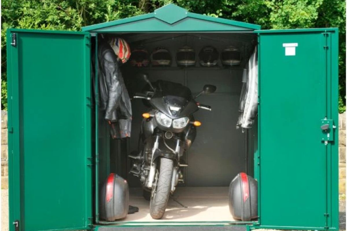 Asgard Centurion Motorbike Storage Shed 5ft 2" x 10ft 11" - Police Preferred Specification