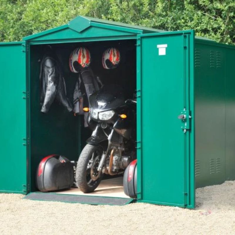 Asgard Centurion Motorbike Storage Shed 5ft 2" x 10ft 11" - Police Preferred Specification