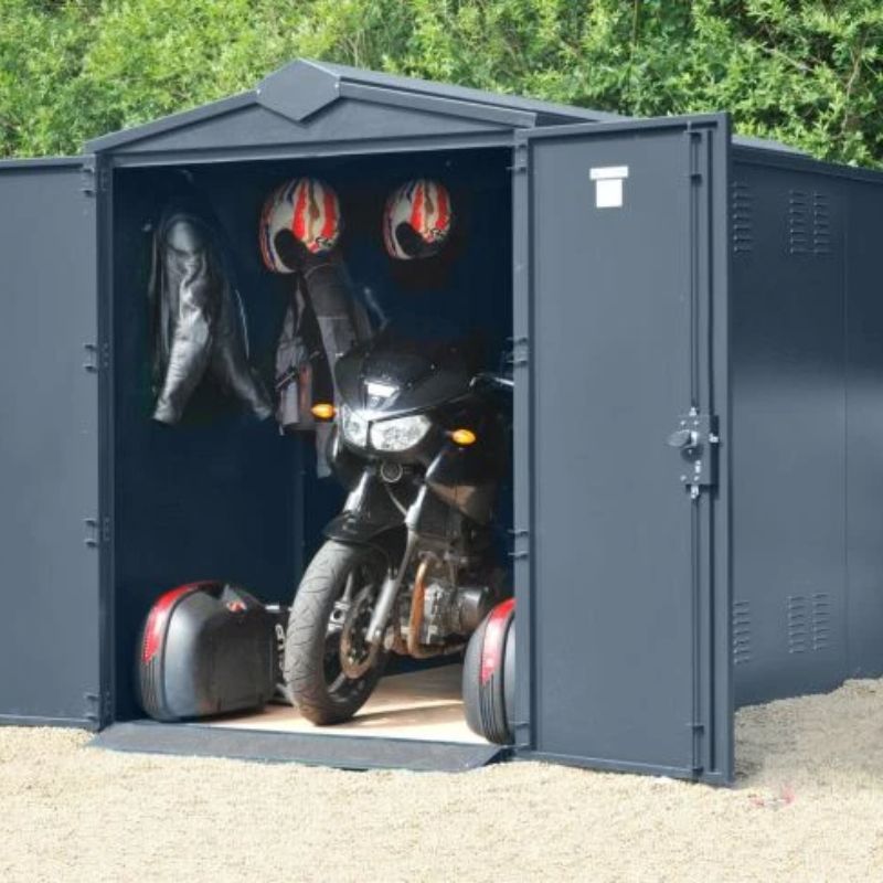 Asgard Centurion Motorbike Storage Shed 5ft 2" x 10ft 11" - Police Preferred Specification