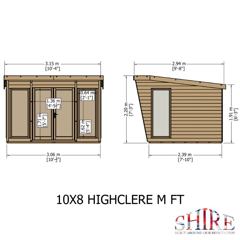 Highclere 10x8 Summerhouse