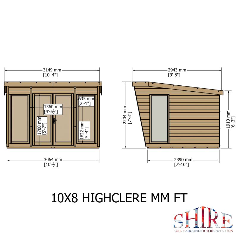 Highclere 10x8 Summerhouse