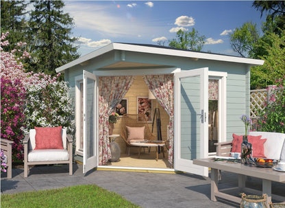 Lasita Edinburgh 1 Garden Log Cabin 9ft X 9ft 40mm