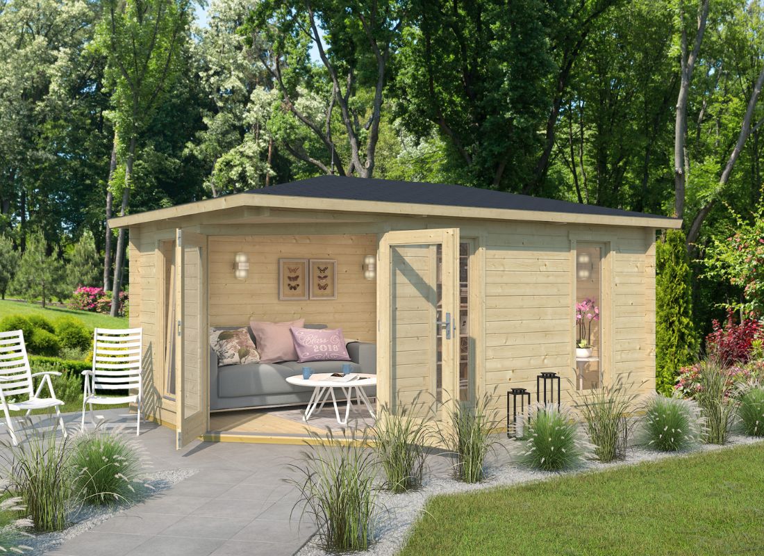 Lasita Edinburgh 2 Garden Log Cabin 17ft X 9ft 40mm