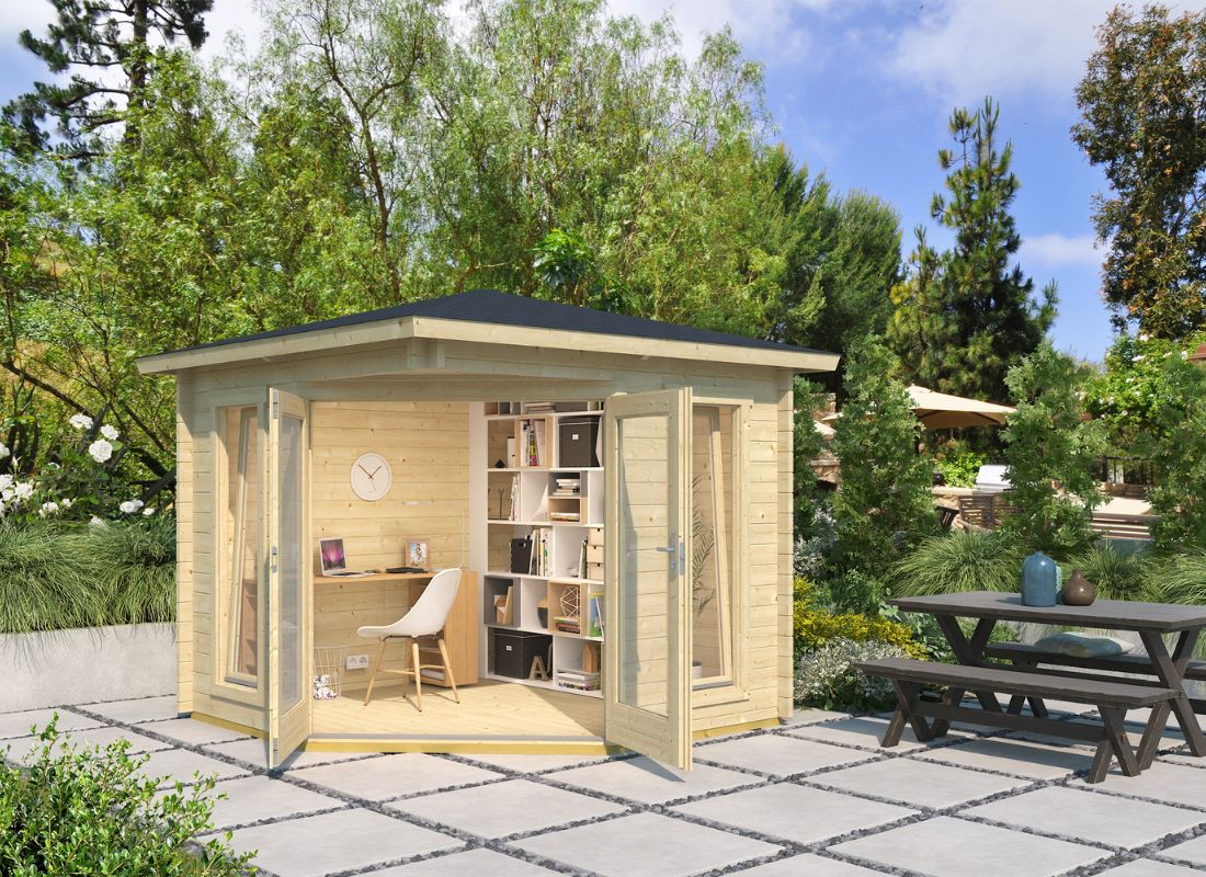 Lasita Oban Garden Log Cabin 7.8ft X 7.8ft 40mm