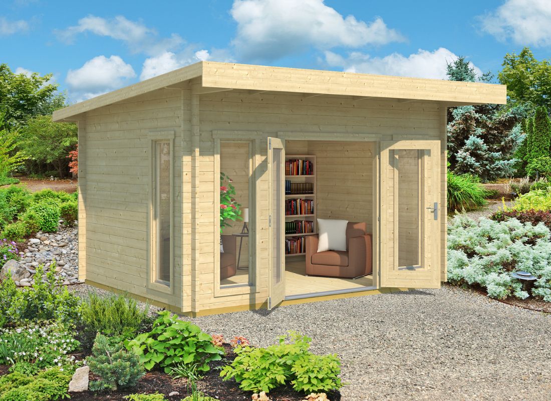 Lasita Barbados 3 Garden Log Cabin 10ft X 13ft 44mm