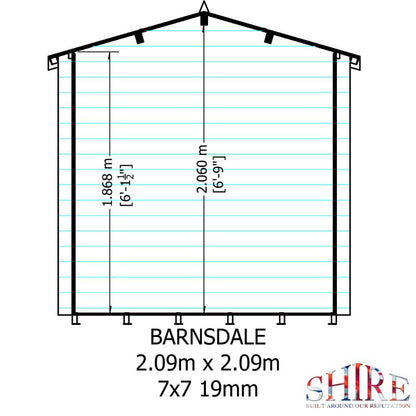 Shire Barnsdale 7x7 19mm Log cabin